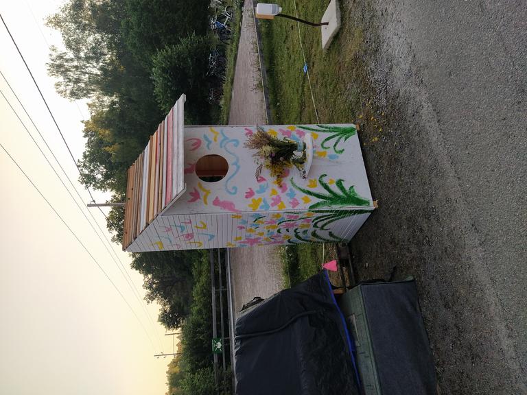 Person-sized bird house